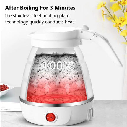 Foldable Electric Kettle 220V Silicone Portable Water Boiler with AU Plug