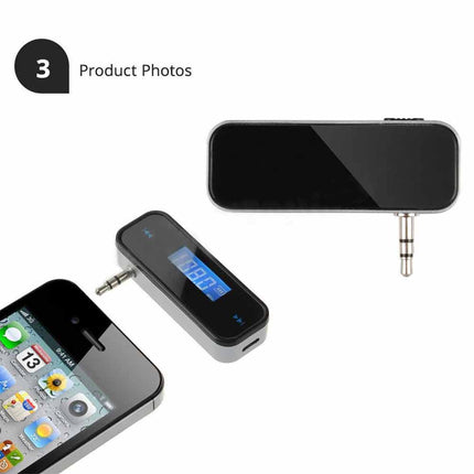 3.5mm Car FM Transmitter Wireless Handsfree MP3 Player Adapter
