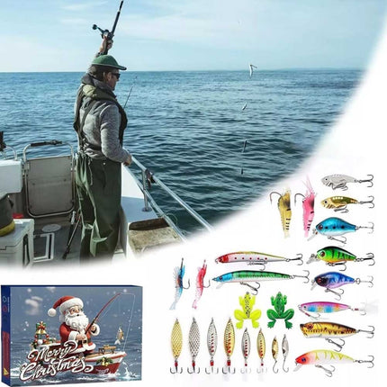 Christmas Fishing Tackle Advent Calendar 24 Day Surprise Countdown