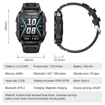 2025 Waterproof Smartwatch Heart Rate Fitness Tracker for Men Women