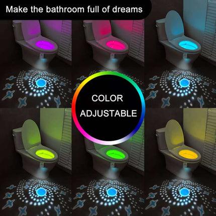 Rechargeable Motion Sensor Toilet LED Light Night Lamp Bathroom Bowl