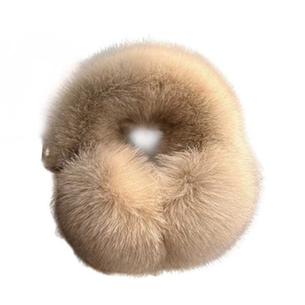 Full Cover Real Fox Fur Earmuffs Warm Earflap Headband Collar