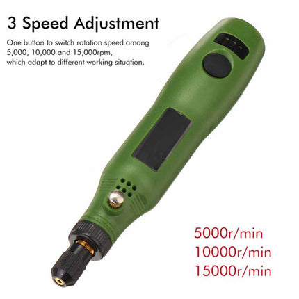 Mini Electric Rotary Tool Grinder Pen USB Cordless Engraving Drill Kit