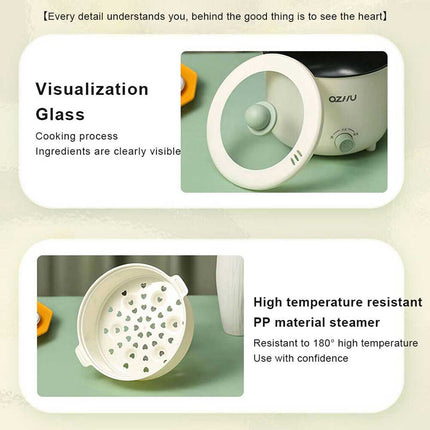 Small Electric Cooker Boiling Stewing Pot Portable Travel Dormitory Kitchen