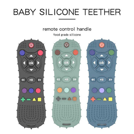 TV Remote Shape Baby Teether Silicone Chew Toy Soothe Teething Toy