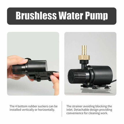 DC 12V Submersible Brushless Water Pump Aquarium Fountain Fish Pond 500L/H
