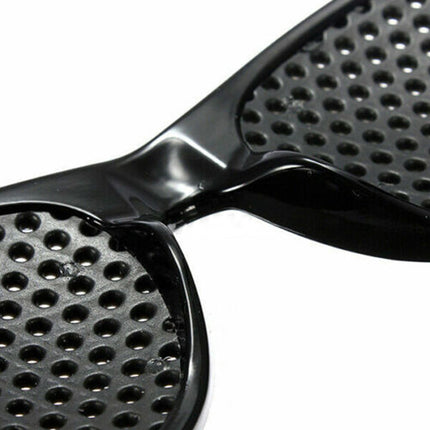 2 Pair Stenopeic Pinhole Glasses Antifatigue Vision Improver Sunglasses
