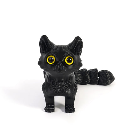 3D Printed Cat Toy with Articulated Joints 16CM – PLA Fidget Figurine Gift