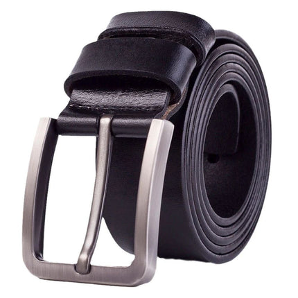 Men's Genuine Full Grain Leather Casual Belt 125cm Top Quality