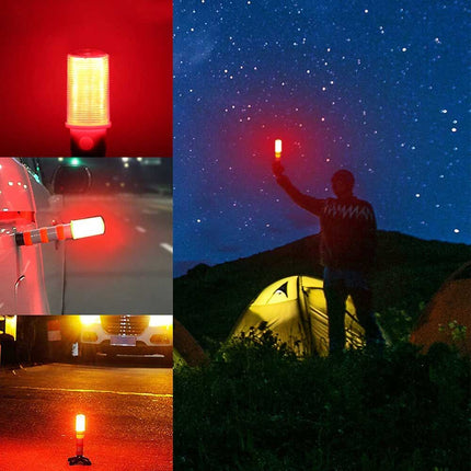 2PCS LED Car Emergency Warning Light, Roadside Safety Flash Flare Strobe