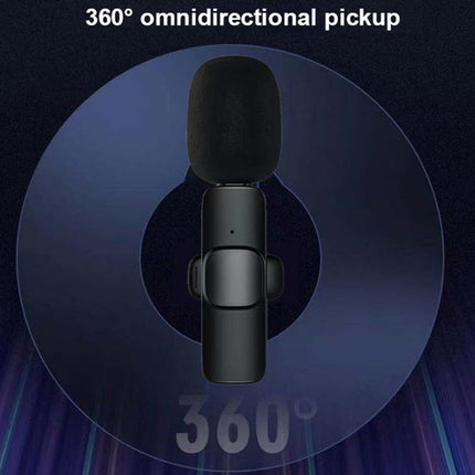 Wireless Lavalier Mini Mic for Android iPhone iPad Vlog Live Streaming