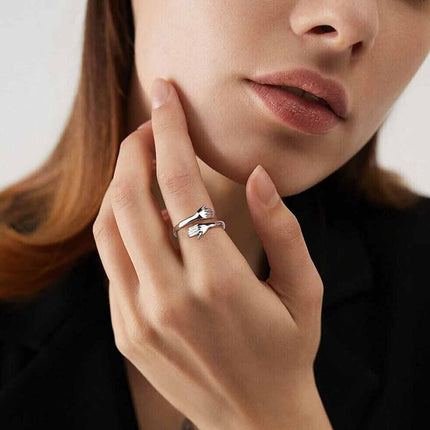 Adjustable S925 Sterling Silver Hug Ring Open Finger Women's