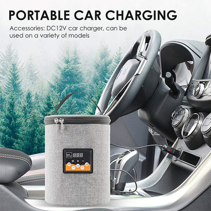 DC 12V Car Bottle Warmer Portable 40-60℃ Feeding Water Milk Cup Heater