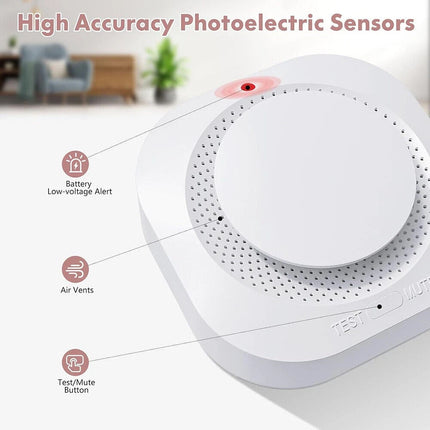 2x Fireangel Smoke & Gas Detector Alarm, Battery Powered Home Safety