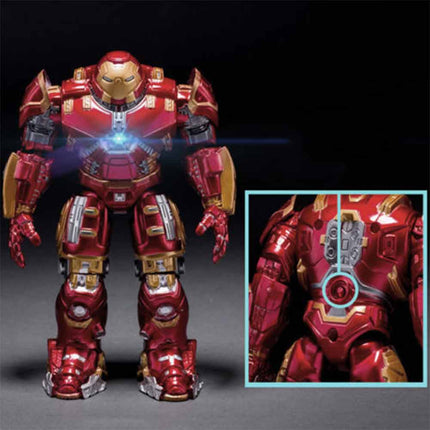 LED Light Up Mech Action Figure Toy for Kids with Glowing Armor