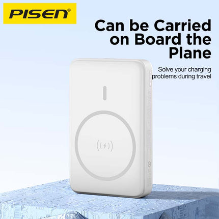PISEN Magnetic Wireless Power Bank 10000mAh 30W, PD QC3.0 Super Fast Charge