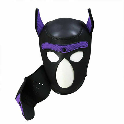 Dog Head Mask Puppy Cosplay Party Role Play Prop Soft Rubber Neoprene Toy
