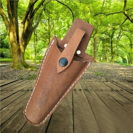 2PCS Brown PU Leather Secateurs Holster Belt Pouch for Garden Tool Scissors