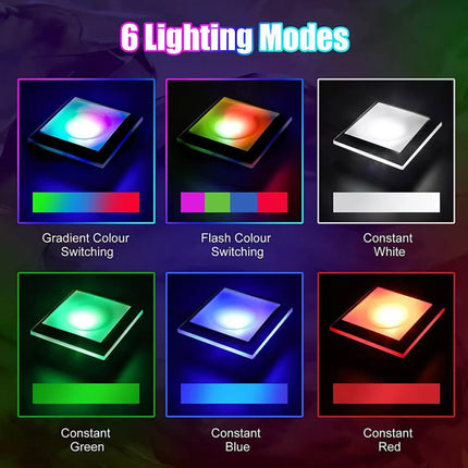 3D LED Light Base Display Stand Square Round for Crystal Art Glass