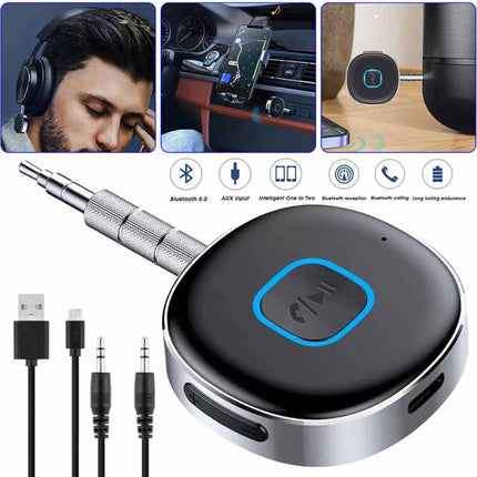 Bluetooth AUX Adapter Wireless Music Receiver for Car Headphone iPod