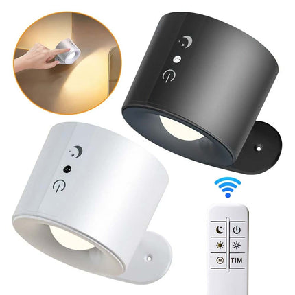Rechargeable LED Magnetic Wall Mounted Night Lamp with Remote