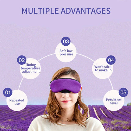 Electric USB Heated Eye Mask Warm Steam Therapy Dry Eye Relief Heating