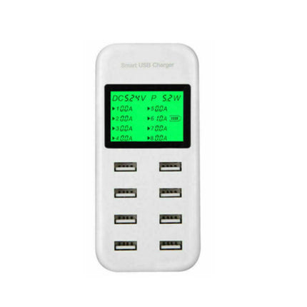 8 Port USB Charging Station Hub Multi Dock Phone Charger Power Adapter