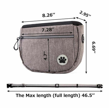 Large Capacity Dog Training Pouch, Waist Bag for Treats & Snacks