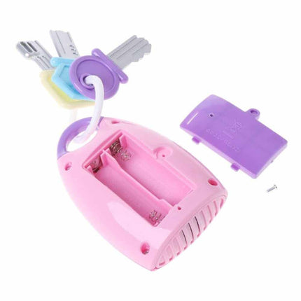Musical Car Key Toy for Baby, Colorful Flash Keychain Pretend Remote Gift