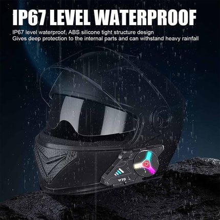 LED Wireless Bluetooth Helmet Headset for Motorcycle & Motorbike