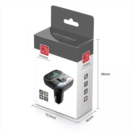 Bluetooth 5.3 Car FM Transmitter Wireless USB PD Fast Charger MP3 Player