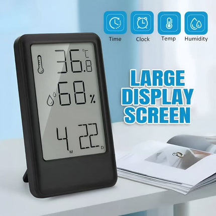 Multi-Function Digital Alarm Clock with Indoor Thermometer Hygrometer