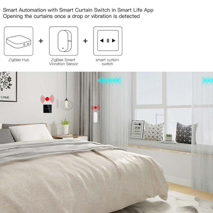 Zigbee Door/Window Vibration Detection Sensor Smart Home Alarm Device