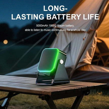 Mini Induction Speaker with Phone Stand 5 in 1 Wireless Bluetooth Audio
