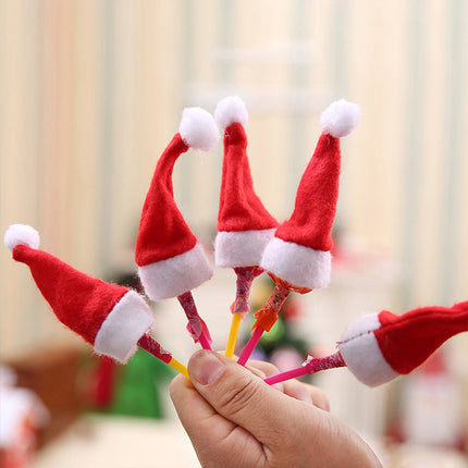 20X Christmas Mini Santa Hat Lollipop Wrap Xmas Party Decor