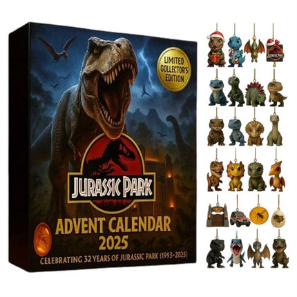 2D Flat Christmas Dinosaur Advent Calendar 2025 24 Day Acrylic Set