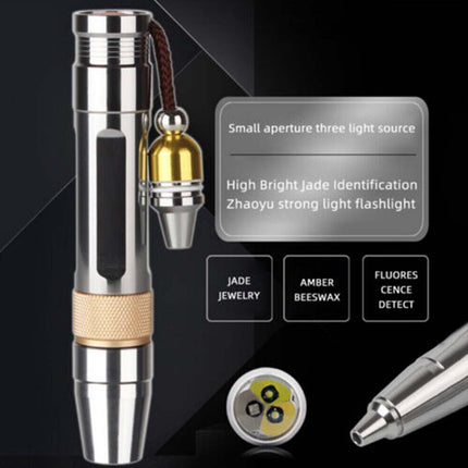 UV LED Torch Set 365 395NM Ultraviolet Light Jade Gem Inspection Lamp