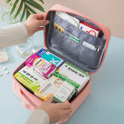 Portable Medical Storage Box Emergency Medicine Bag First Aid Organizer