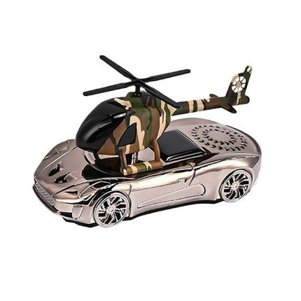 Car Air Freshener Solar Helicopter Rotating Hanging Ornament