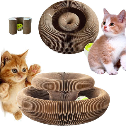 Magic Organ Cat Scratching Board Foldable Adventure Ball & Toy Ball Bed
