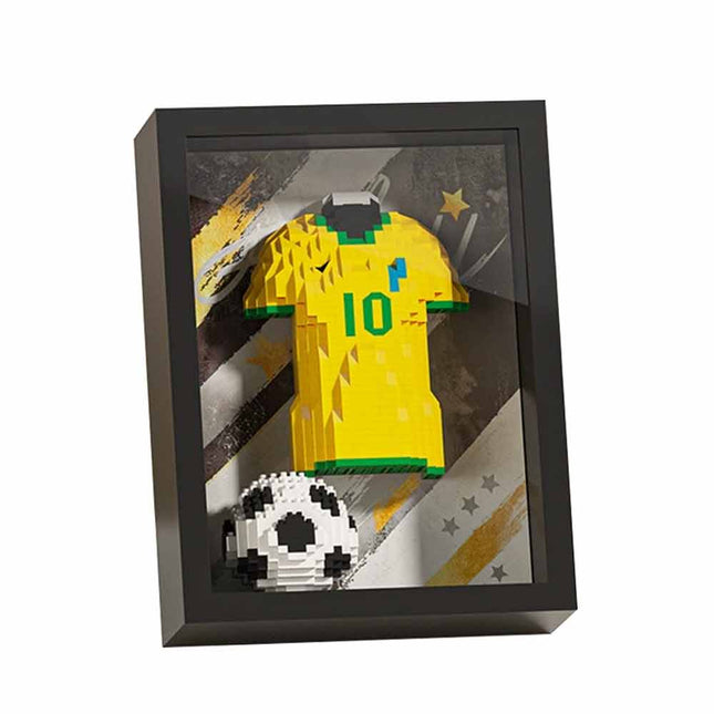 3D Football Shirt Brick with Art Frame, Wall/Desk Display Fan Gift