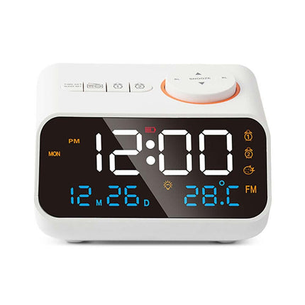 LED Digital Alarm Clock with Calendar, Temperature, FM Radio & Snooze