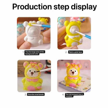 Set of 10 Bagged Bears Paint Your Own Decorations Arts Crafts DIY Set