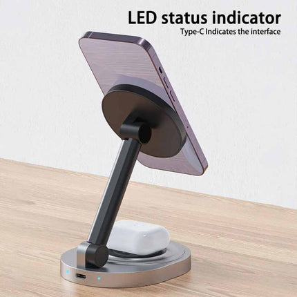 Magnetic Wireless Charger Stand for iPhone 15/14/13/12 Pro Max MagSafe
