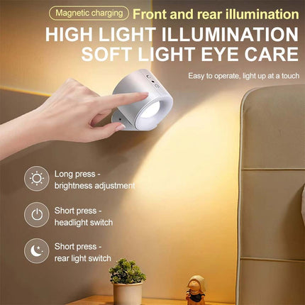 Rechargeable LED Magnetic Wall Mounted Night Lamp with Remote