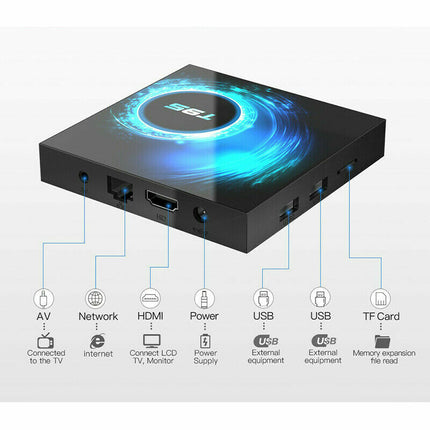 T95 TV Box 4GB 32GB Android 10.0 Quad Core HD 6K WiFi 5G Media Player