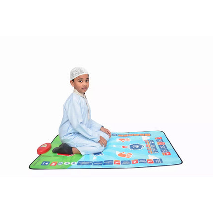 Interactive Prayer Mat for Kids, Educational Islamic Salah Mat with Quran