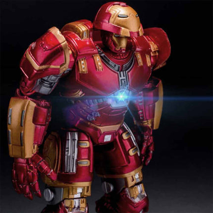 LED Light Up Mech Action Figure Toy for Kids with Glowing Armor
