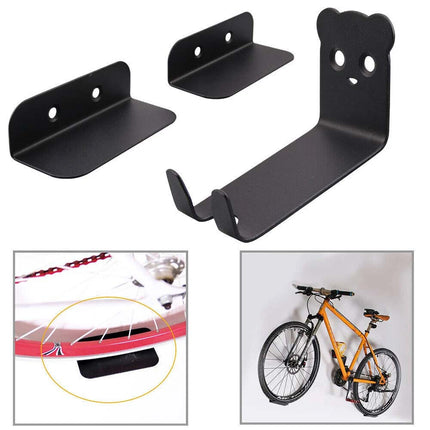 Indoor Garage Wall Mount Bicycle Storage Rack Hanger Hook Shelf