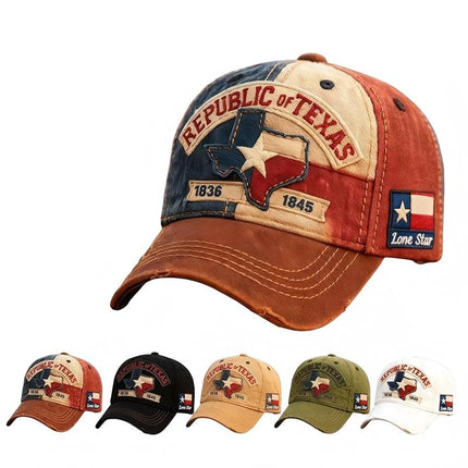 Unisex Texas Republic Baseball Cap 1836-1845 Lone Star Legacy Hat